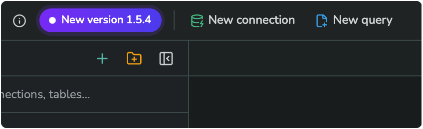 The "New version" badge on the title bar